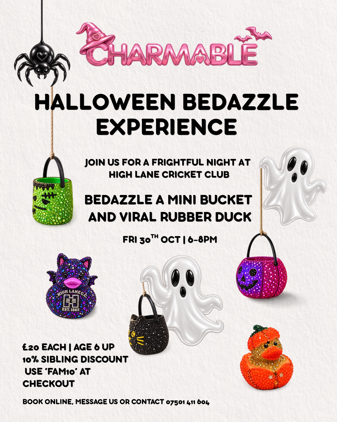 Halloween Bedazzle Session at High Lane Cricket Club