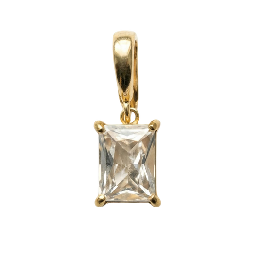 EMERALD CUT CHARM