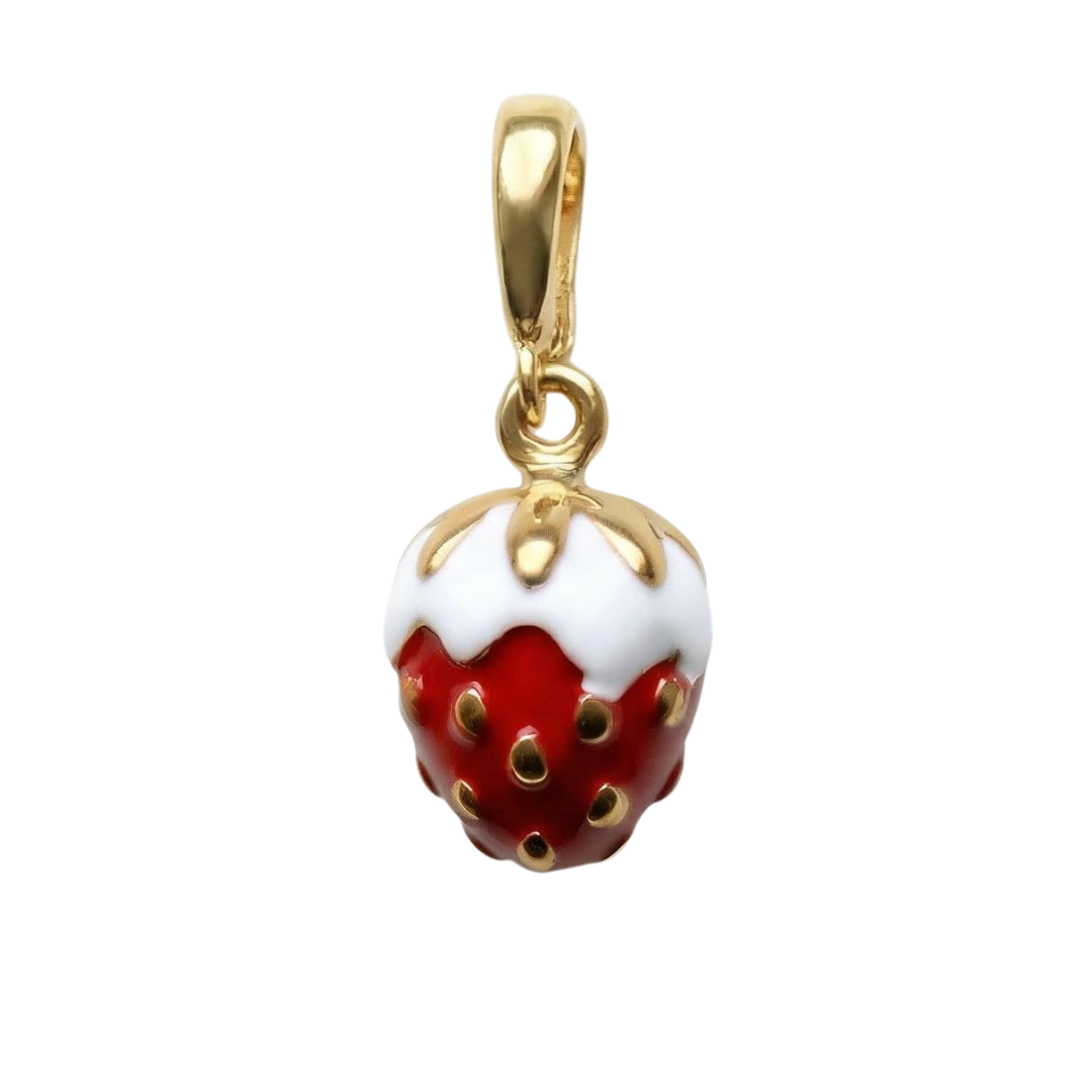 ENAMEL STRAWBERRY CHARM